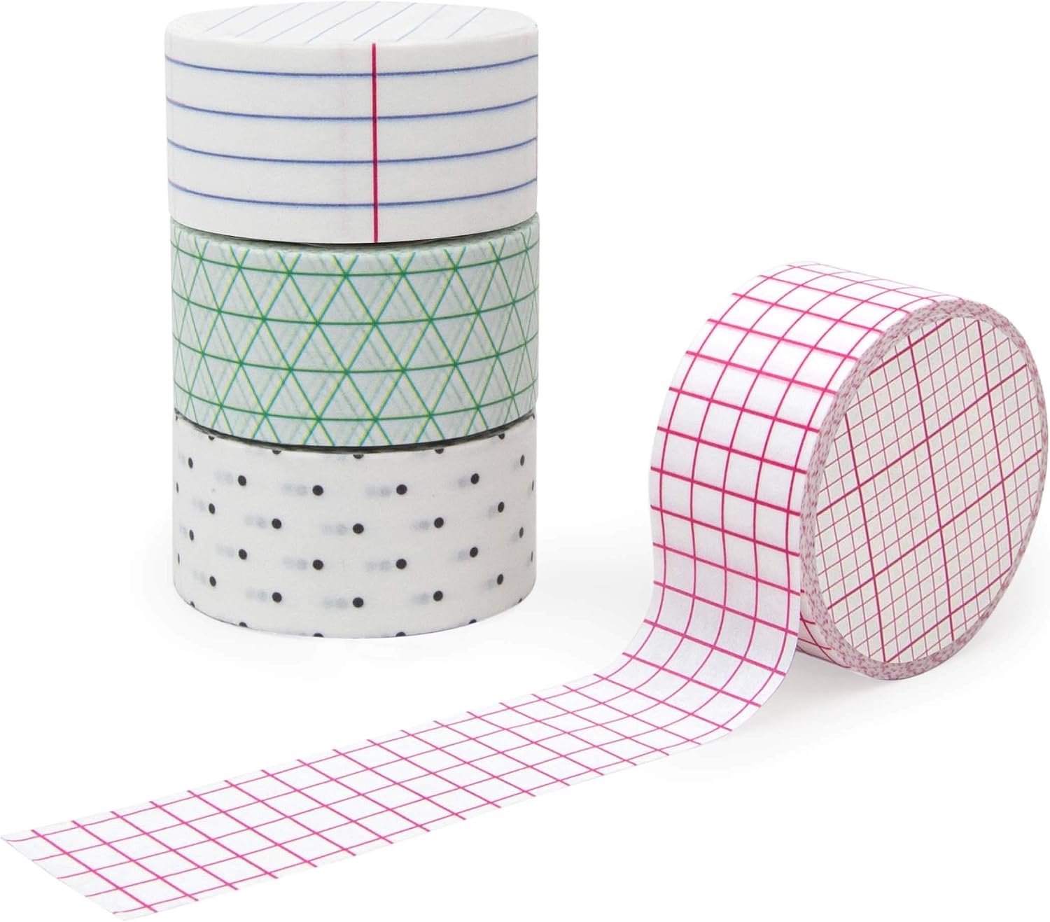 Set van 4 Decoratieve Washi Tapes - Kleurrijk & Schrijfbaar
