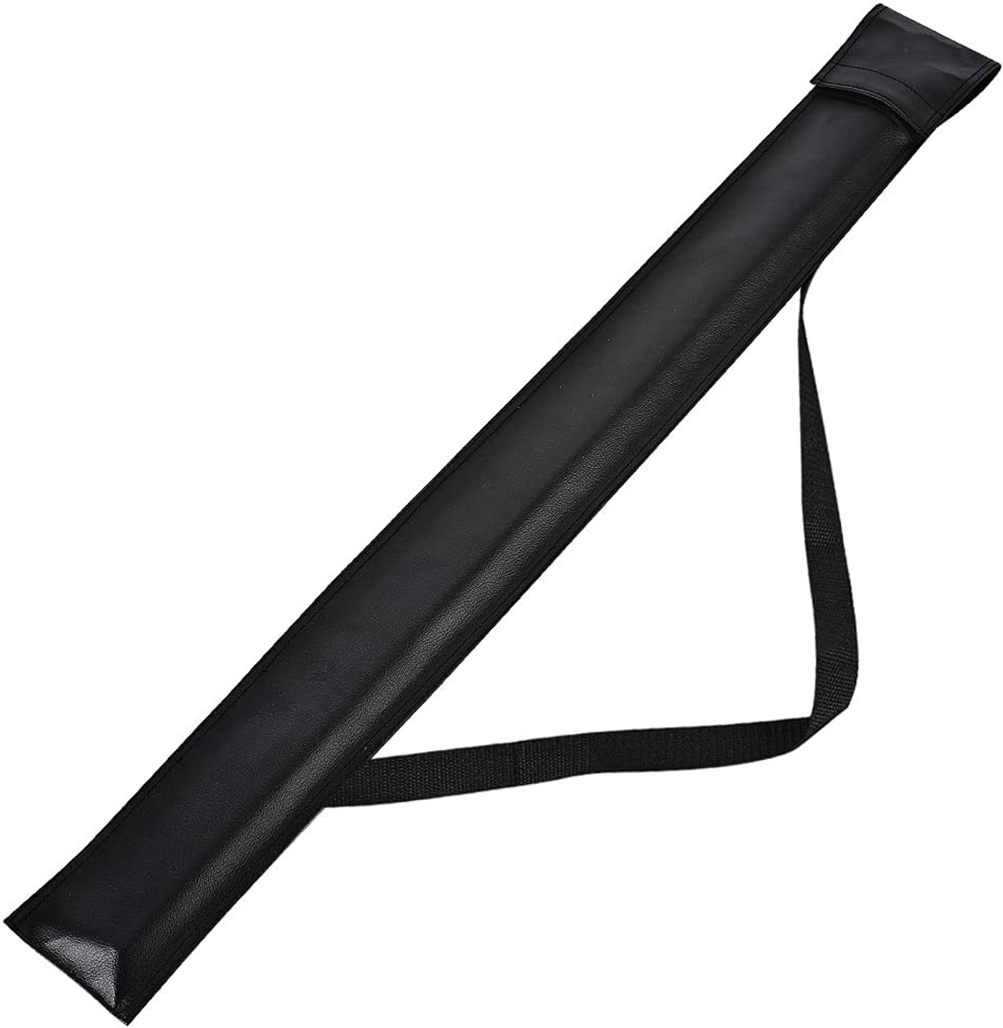Pool Cue Bag, Carrying Case for 1/2 Billiard Cue Stick, 32 Inches Pool Cue Stick Carrying Black(Leather Fabric Available)