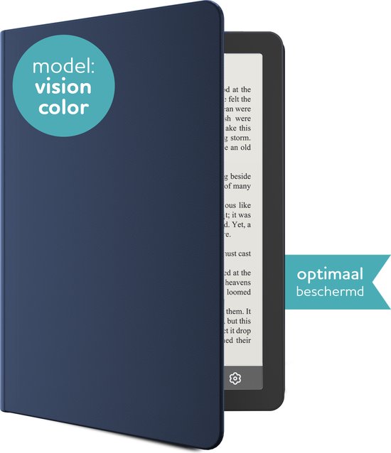 MyStories E-reader Vision Color Hoesje - Geschikt voor model MyStories Vision Color - Schermbescherming Beschermhoes - Blauw