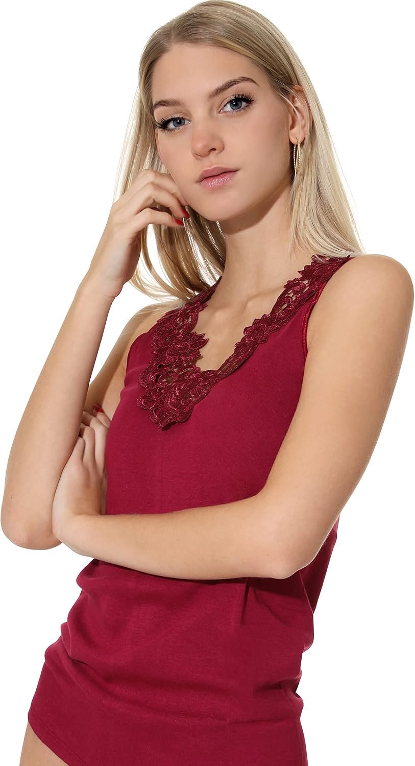 Onderhemd met extra grote kant, shirt zonder zijnaad - Cottonprime
