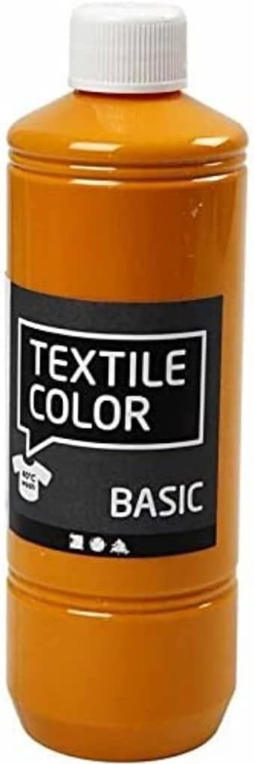 Textielkleur, mosterdgeel, 500ml