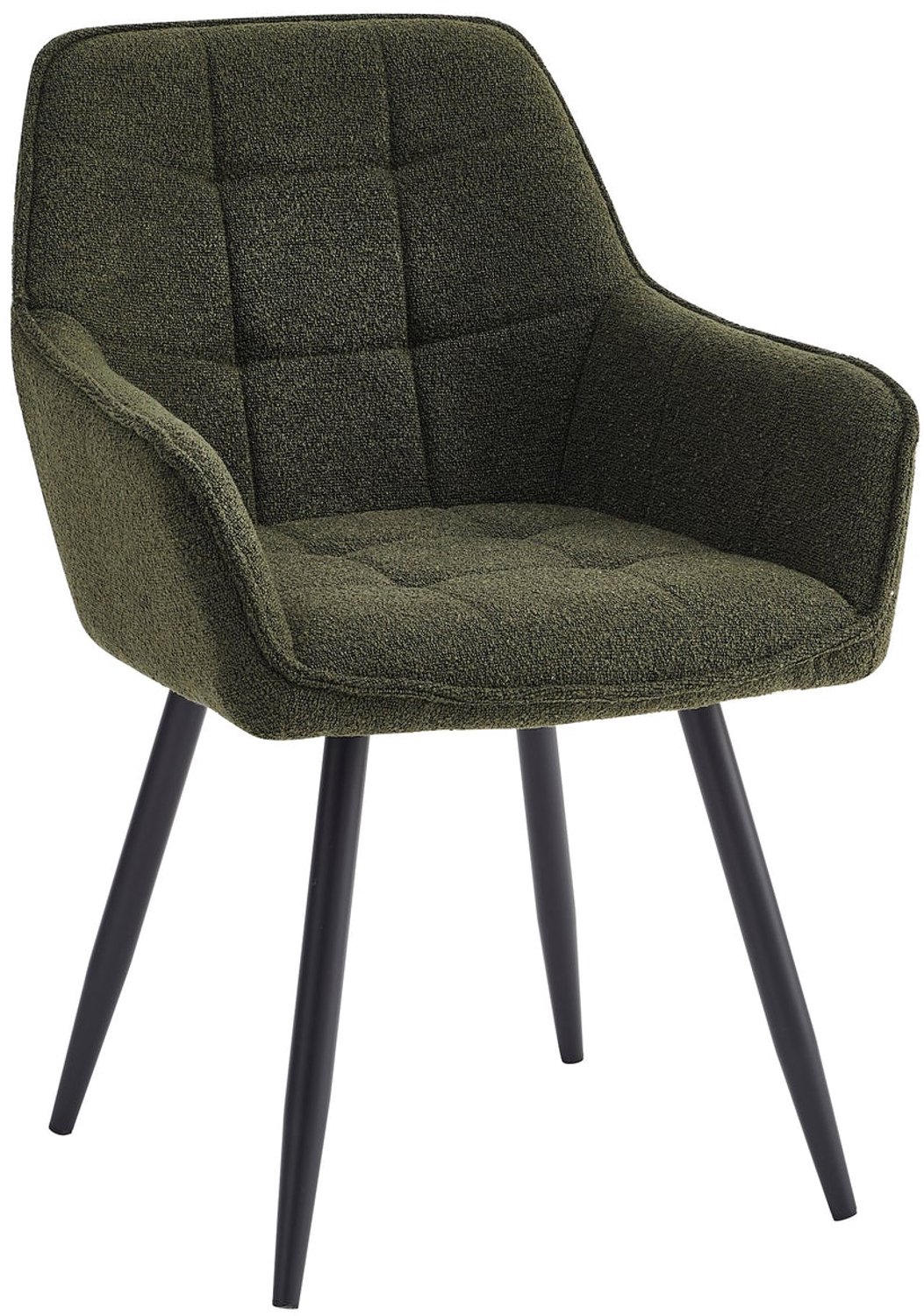 Colenis Oriana Eetkamerstoel - Set van 6 - Groen - Bouclé