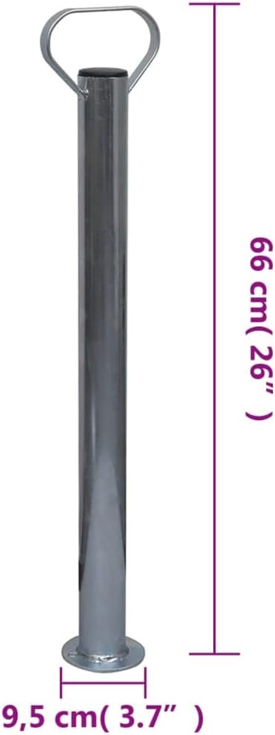 Steunwiel 60 mm incl. 2 steunbuizen en 2 klemmen, verzinkt staal, 400 kg draagkracht, voor caravans en aanhangers — afbeelding 4