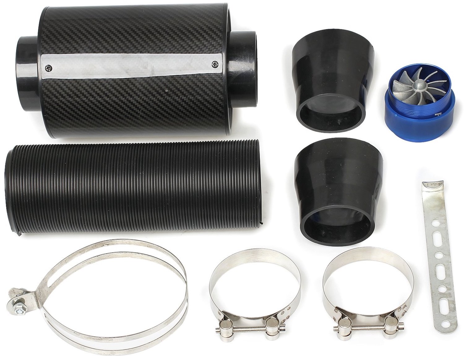 Carbon Fibre Luchtfilter met Universele Aansluiting voor Auto's 3 Inch