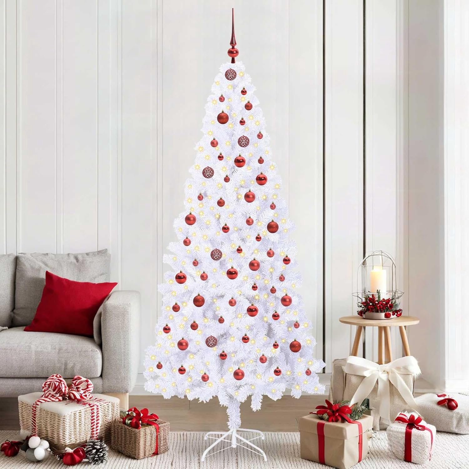 Kunstkerstboom, 210 cm, dennenboom, pvc en staal