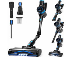 Sanovy Turbo Flex X28 Steelstofzuiger Draadloos - Zonder Zak - Op Accu - 350W - 28Kpa - Met Opzetstukken - Draadloze Stofzuiger Zonder Zak