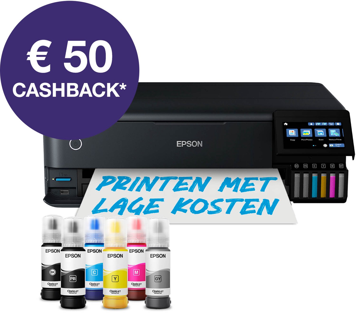 Bol.com Epson EcoTank ET-8550 - All-in-One Inkttank Printer - Inclusief tot 3 jaar inkt aanbieding