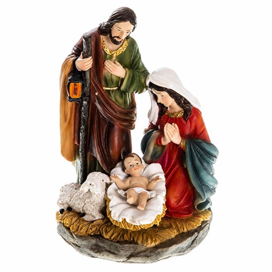 Kerststal beeldjes - Jozef - Maria - kindje Jezus - set 3x personen - 15 cm - kerstmis - kerststalbeeldjes