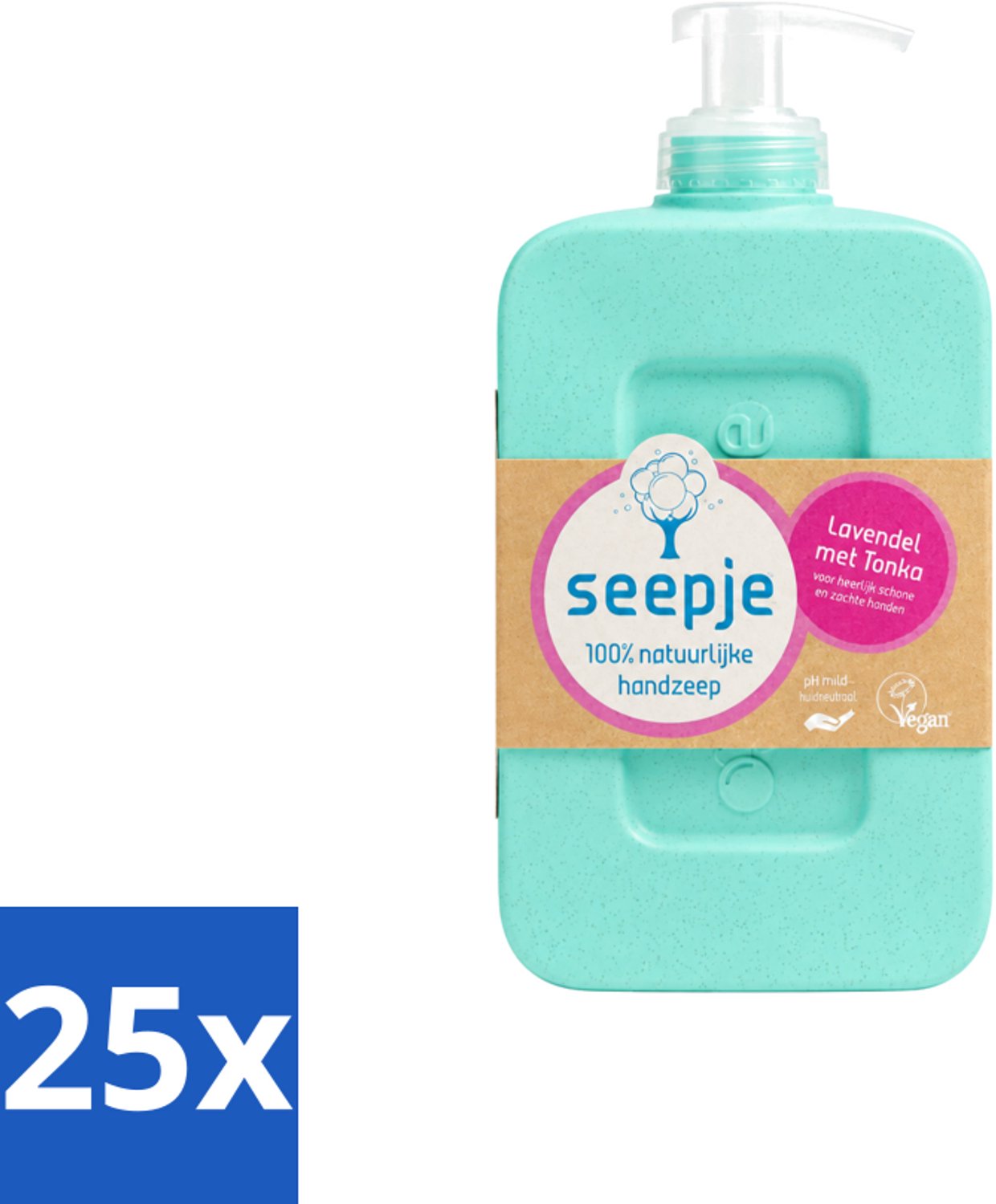 25 x Seepje - Handzeep - Zachte Geur - Lavendel met Tonka - 300 ml - Voordeelverpakking - 25 stuks