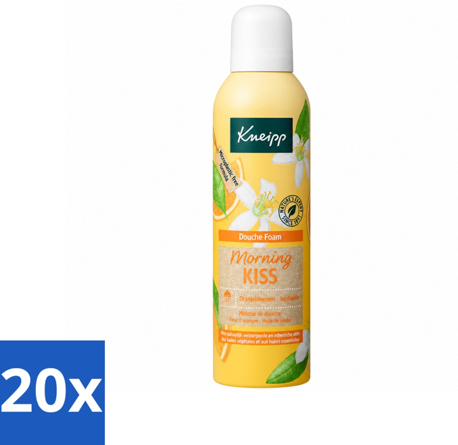 20 x Kneipp - Douche schuim - Morning Kiss - Oranjebloesem - 200 ml - Voordeelverpakking - 20 stuks