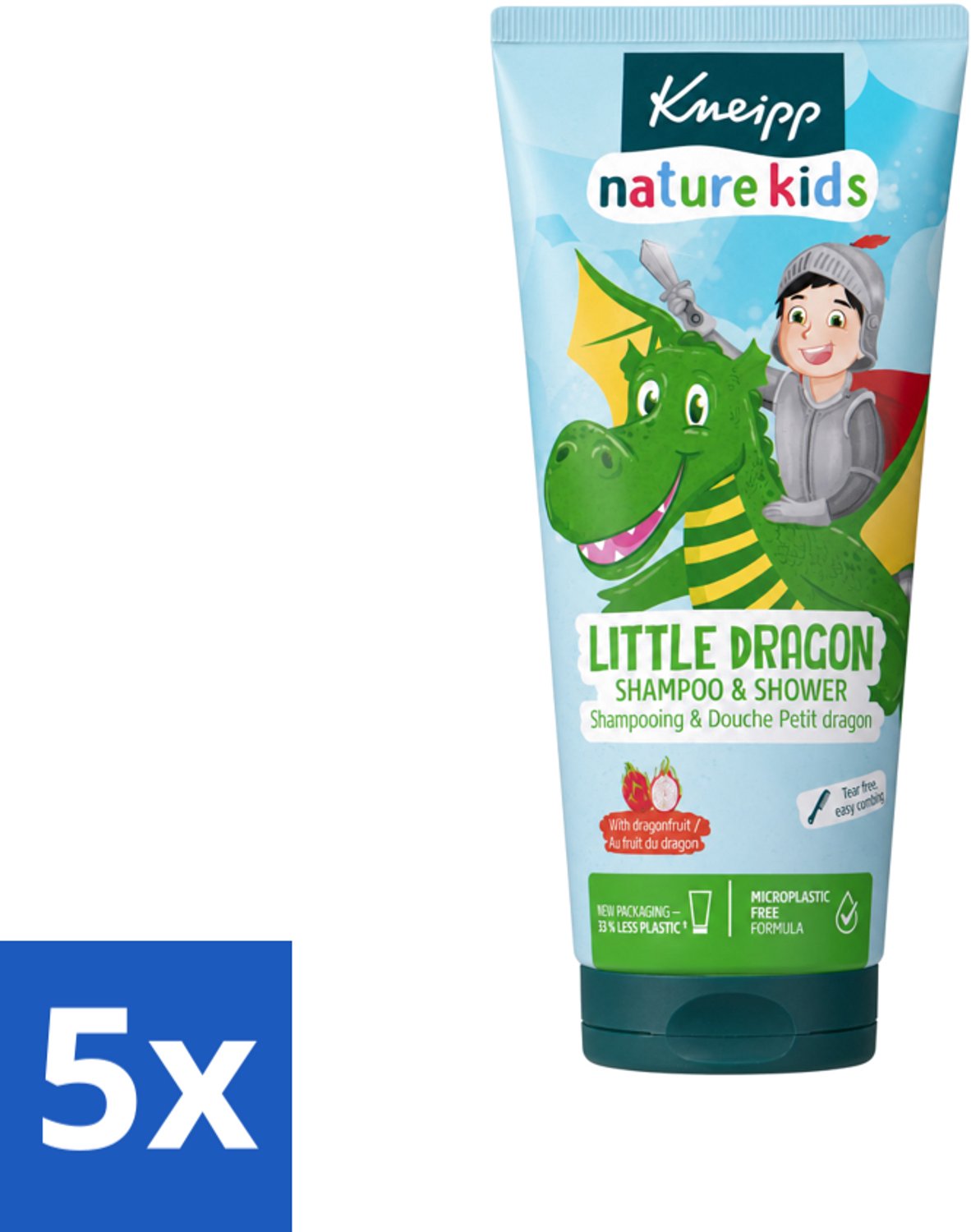 5 x Kneipp - Shampoo & Showergel - Little Dragon - 200 ml - Voordeelverpakking - 5 stuks