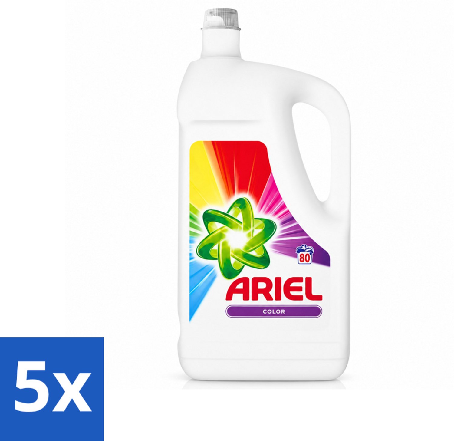 5 x Ariel - Wasmiddel - Color - 80 Wasbeurten - 2,64 liter - Voordeelverpakking - 5 stuks