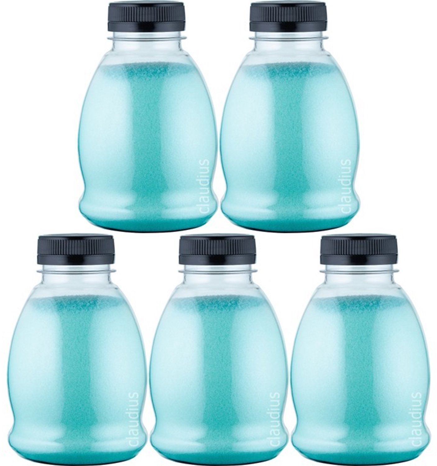 Claudius Scrubzout Hamam - 375 gram - Fles met zwarte dop - Set van 5 stuks - Hydraterende Lichaamsscrub - Body Scrub