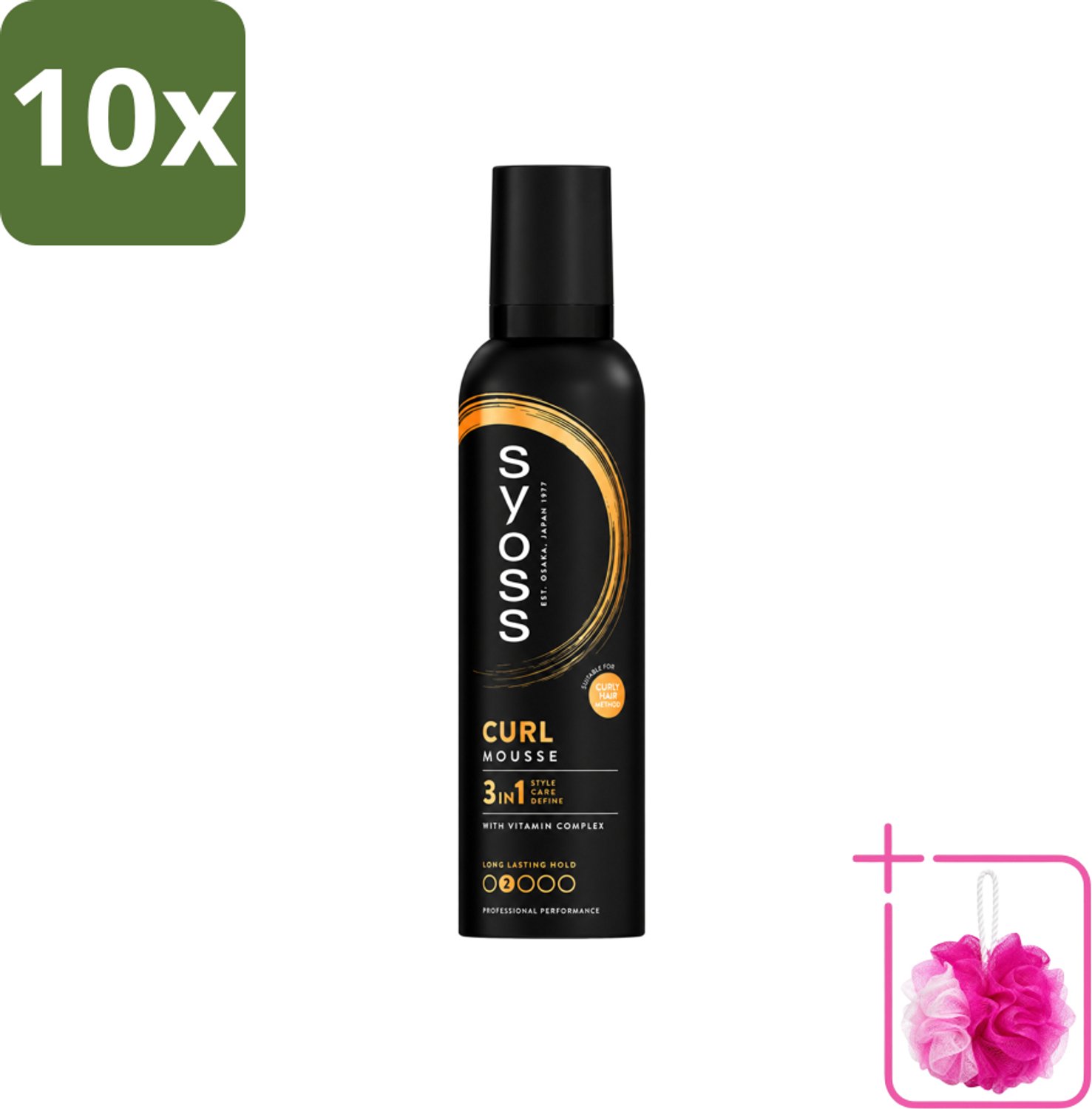 10 x Syoss - Curl - Haarmousse - Anti-Pluis & Bounce - 250 ml - Bulkverpakking - Krullen - Douchemop - Haarmousse