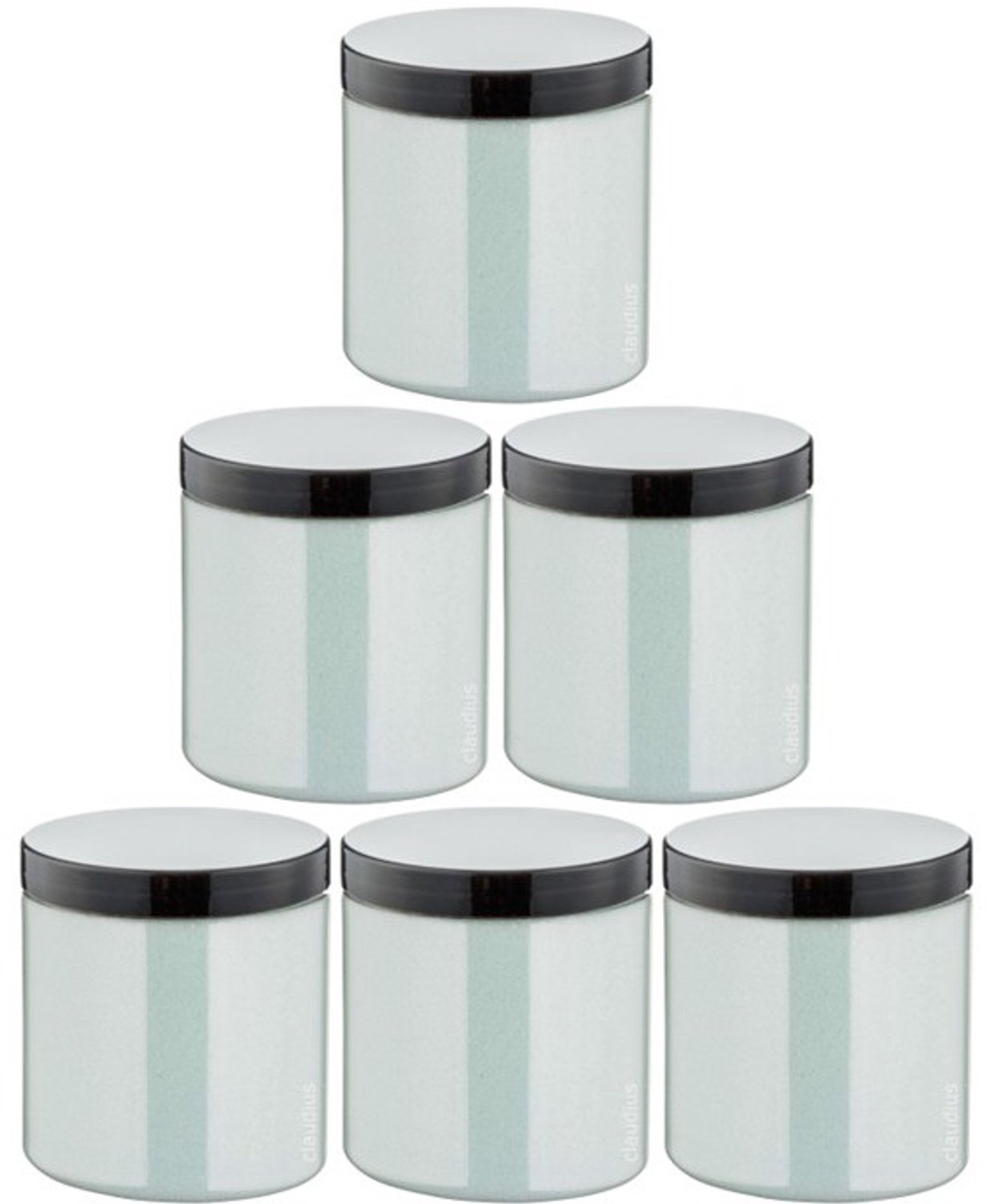 Claudius Scrubzout Hammam Herbal - 300 gram - Pot met zwarte deksel - set van 6 stuks - Hydraterende Lichaamsscrub - Body Scrub