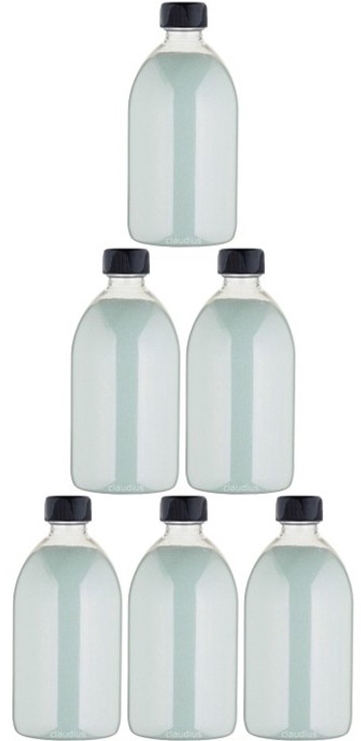 Claudius Scrubzout Hammam Herbal - 650 gram - Fles met zwarte dop - set van 6 stuks - Hydraterende Lichaamsscrub - Body Scrub