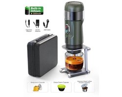 Koffiemachines - Koffiezetapparaat - Draagbare & Draadloze - Espresso Machine – Goed voor Auto & Camping – Geschikt voor Nespresso & Dolce Gusto Capsules - Groen