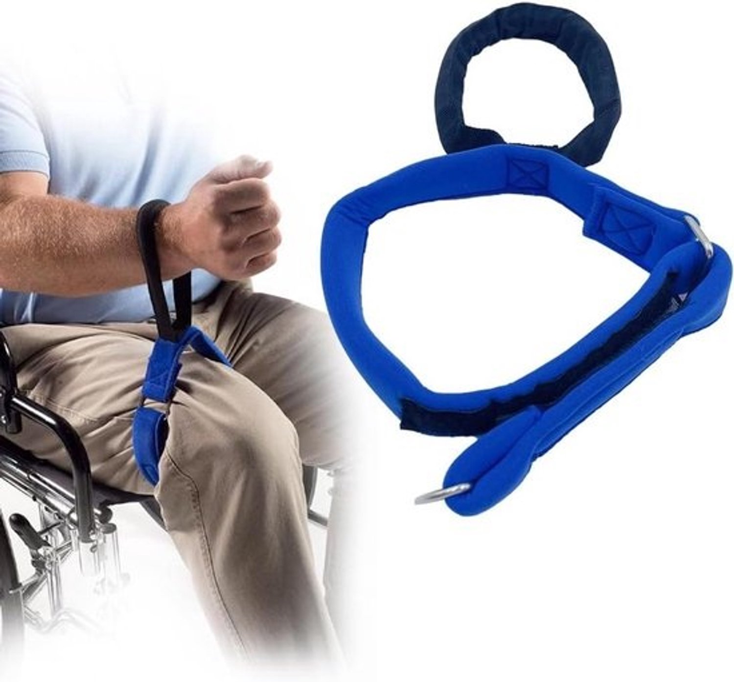 Beenhefferband - Transferhulpriem - Ondersteuning bij verplaatsen - Gewatteerde lussen - 61 cm lengte - Zwart