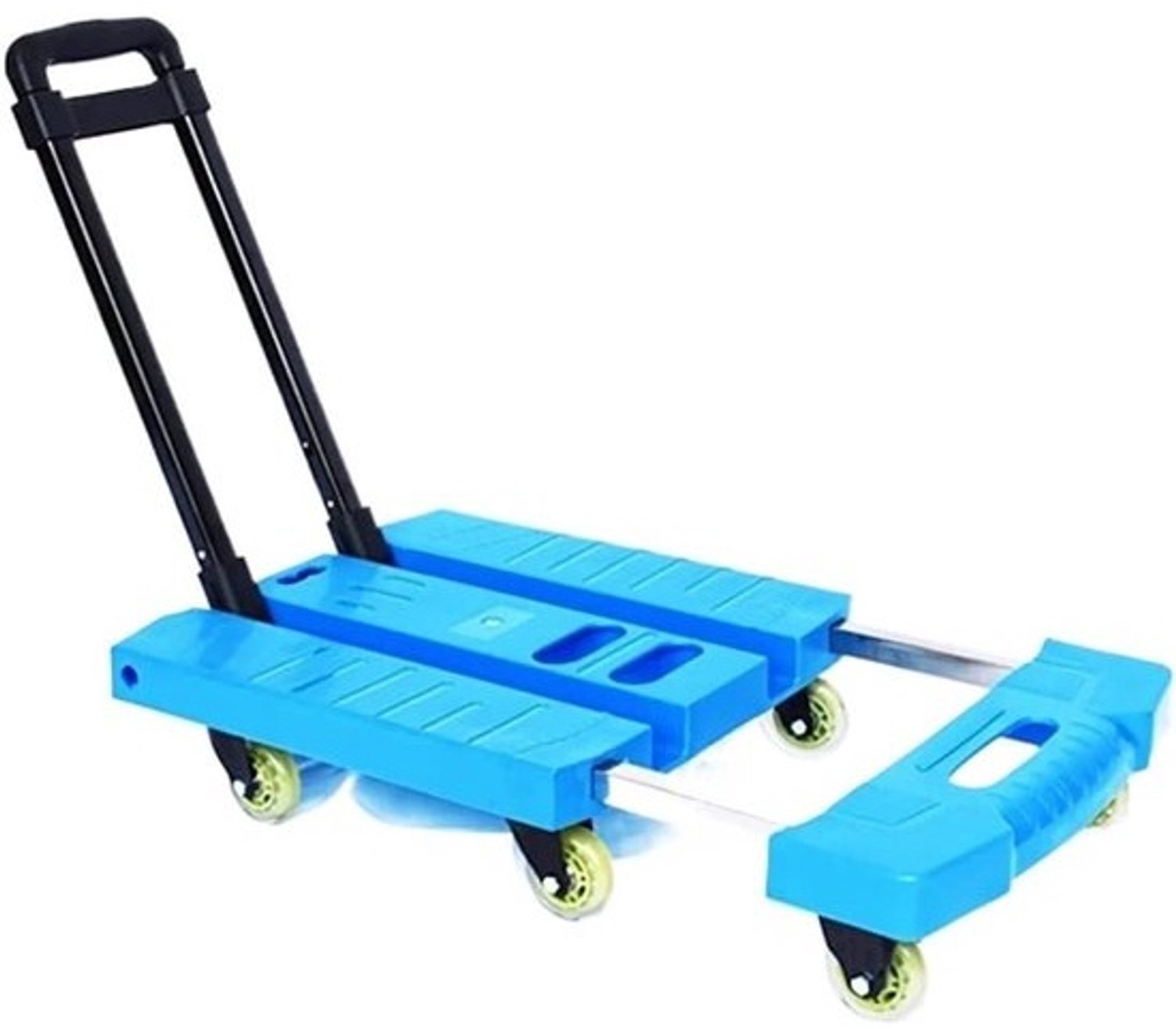 Opvouwbare steekwagen - Bagagekar - Eenvoudig verplaatsen - 6 wielen, rekbaar handvat - 48 x 35 cm - Blauw