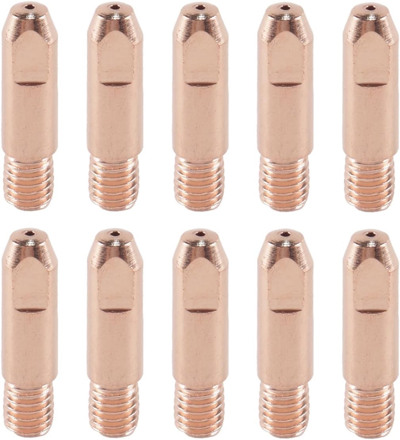 10 stuks 1,0 mm koperen contactpunt lasmondstukken Power Nozzle M6 apparaat lasaccessoires slijtdelenset voor 24KD MB24 toorts