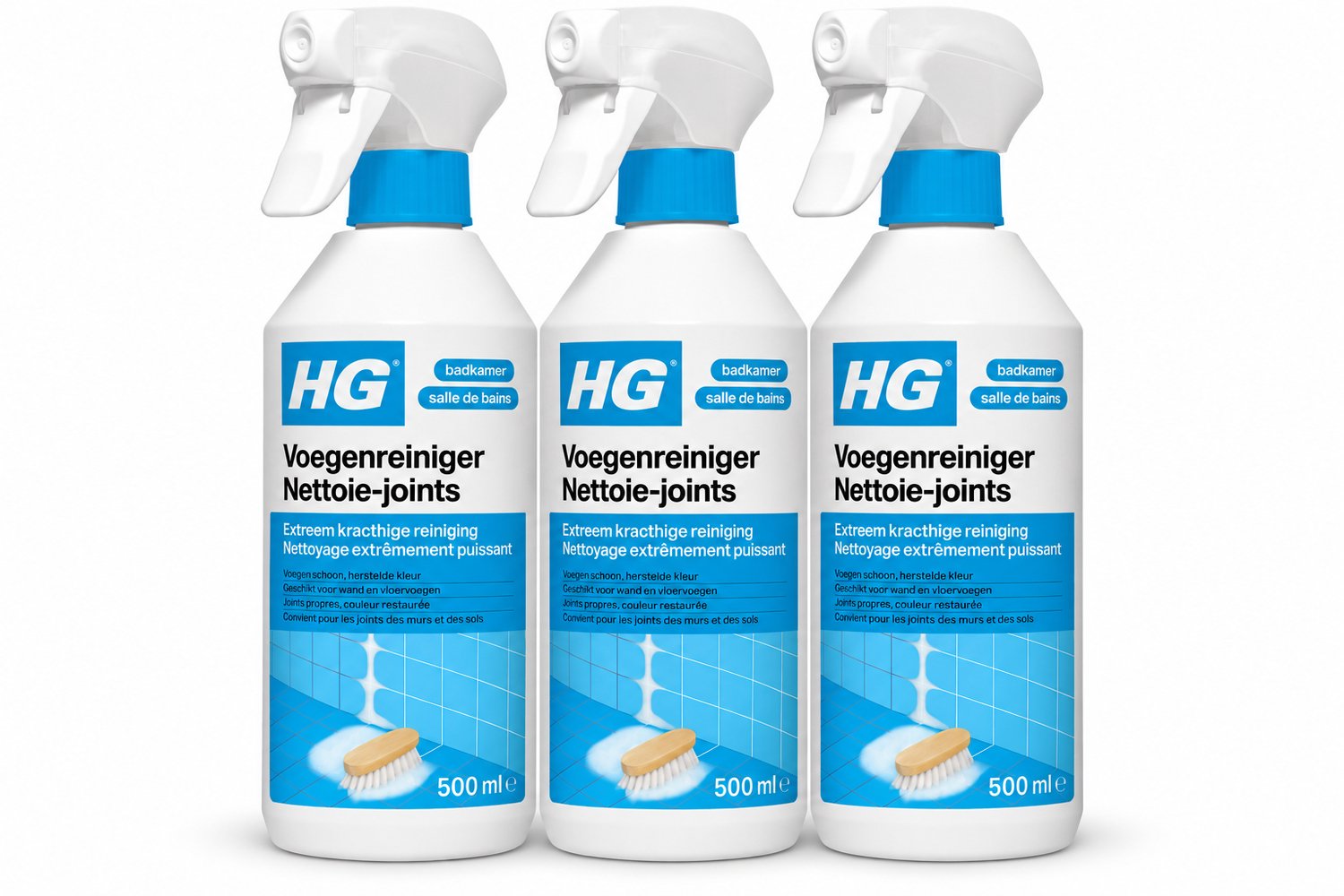 HG Voegenreiniger 500 ml - Krachtige Reiniger voor Wand- en Vloervoegen 3 x 500 ml