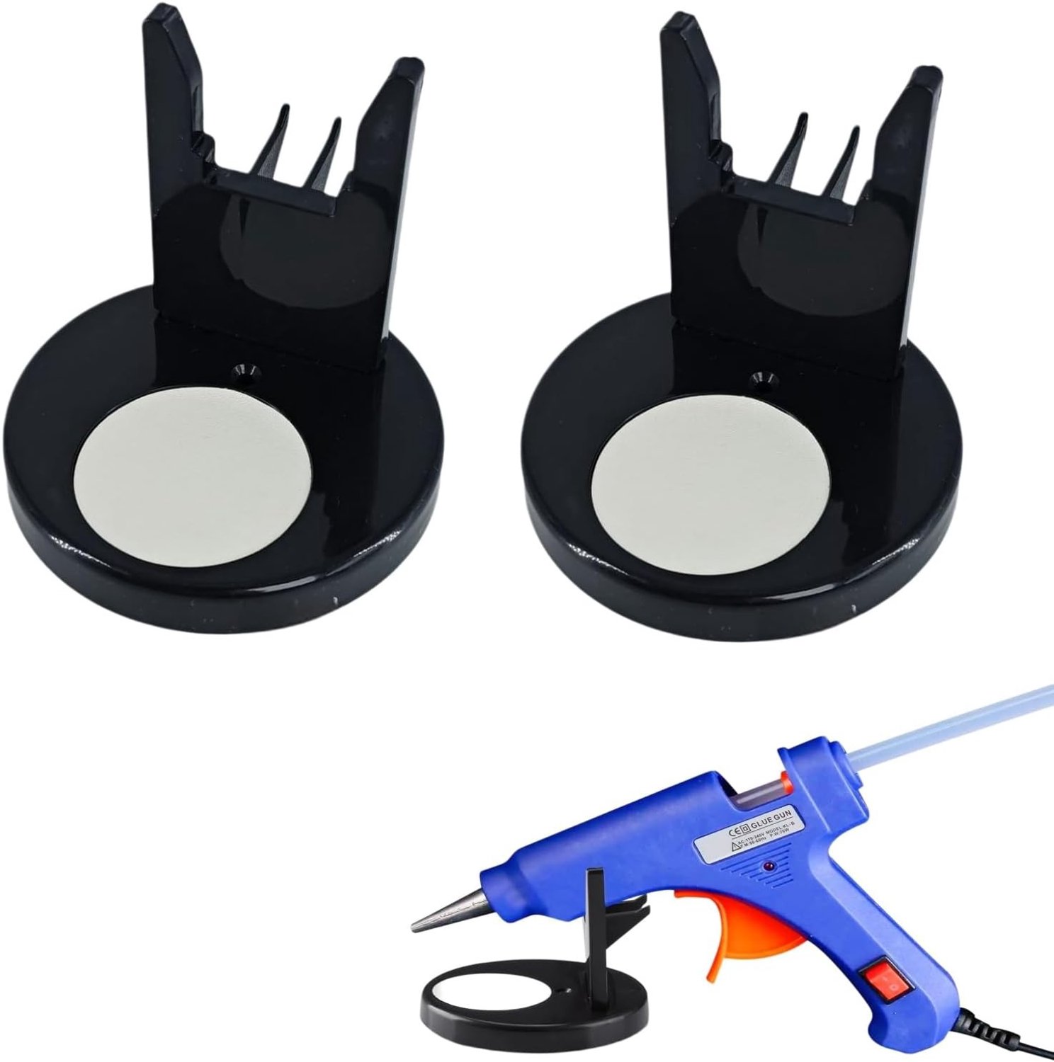 Houder voor Heet Lijmpistool, 2 Stuks Warmtebestendige Basis, Antislip Steun voor Creatieve Klussen en Handwerk Accessoires