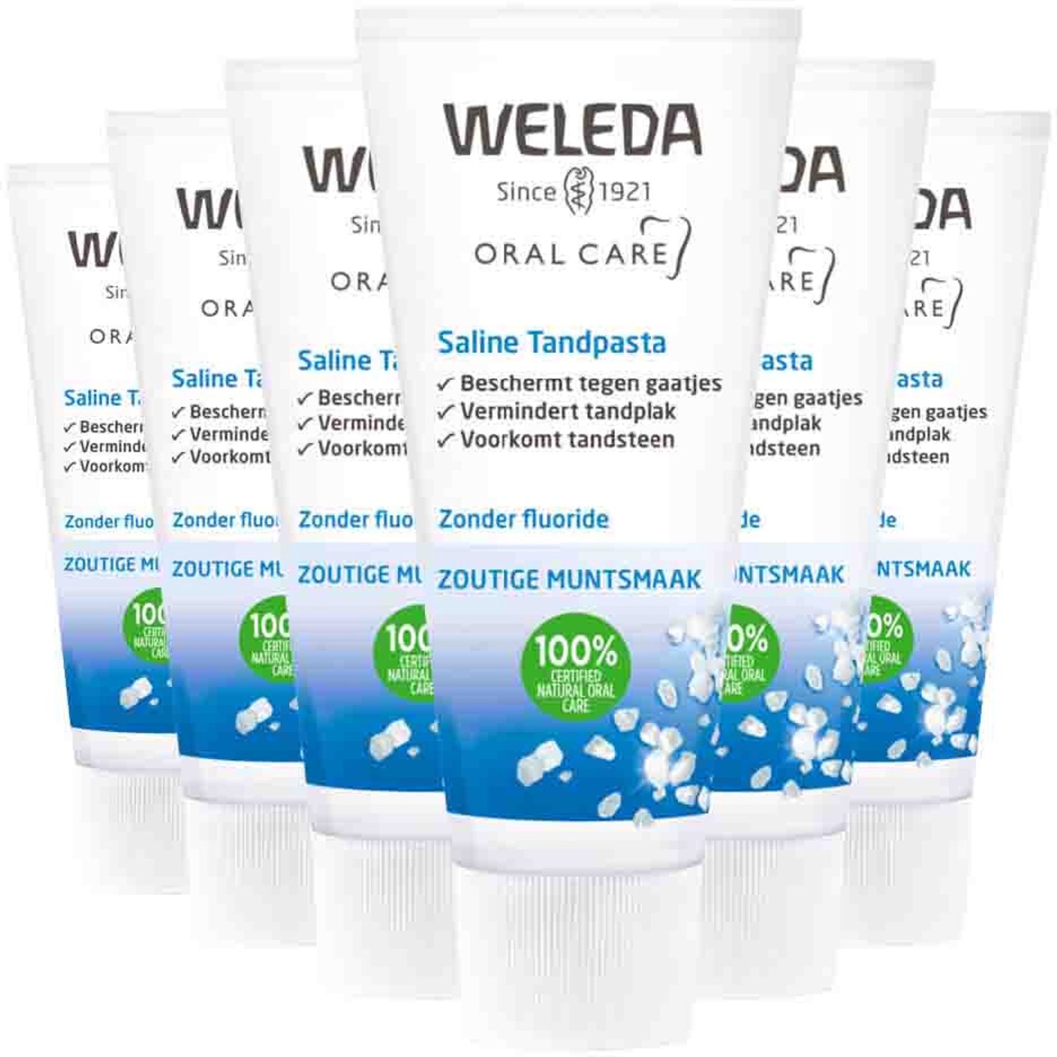 WELEDA - Tandpasta Saline - 6 x 75 ml - Voordeelverpakking