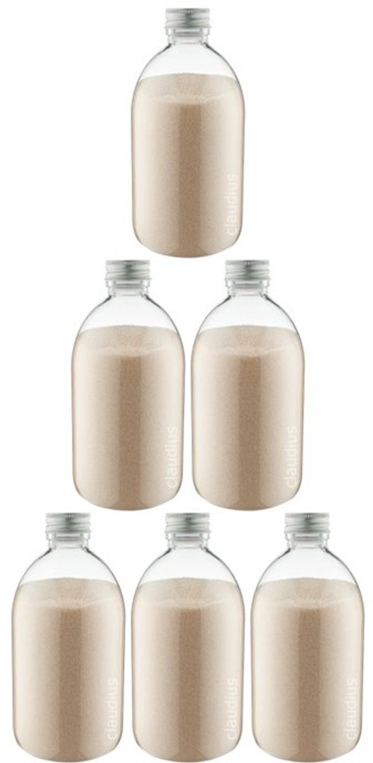 Claudius Scrubzout Amandel - 650 gram - Fles met aluminium dop - set van 6 stuks - Hydraterende Lichaamsscrub - Body Scrub