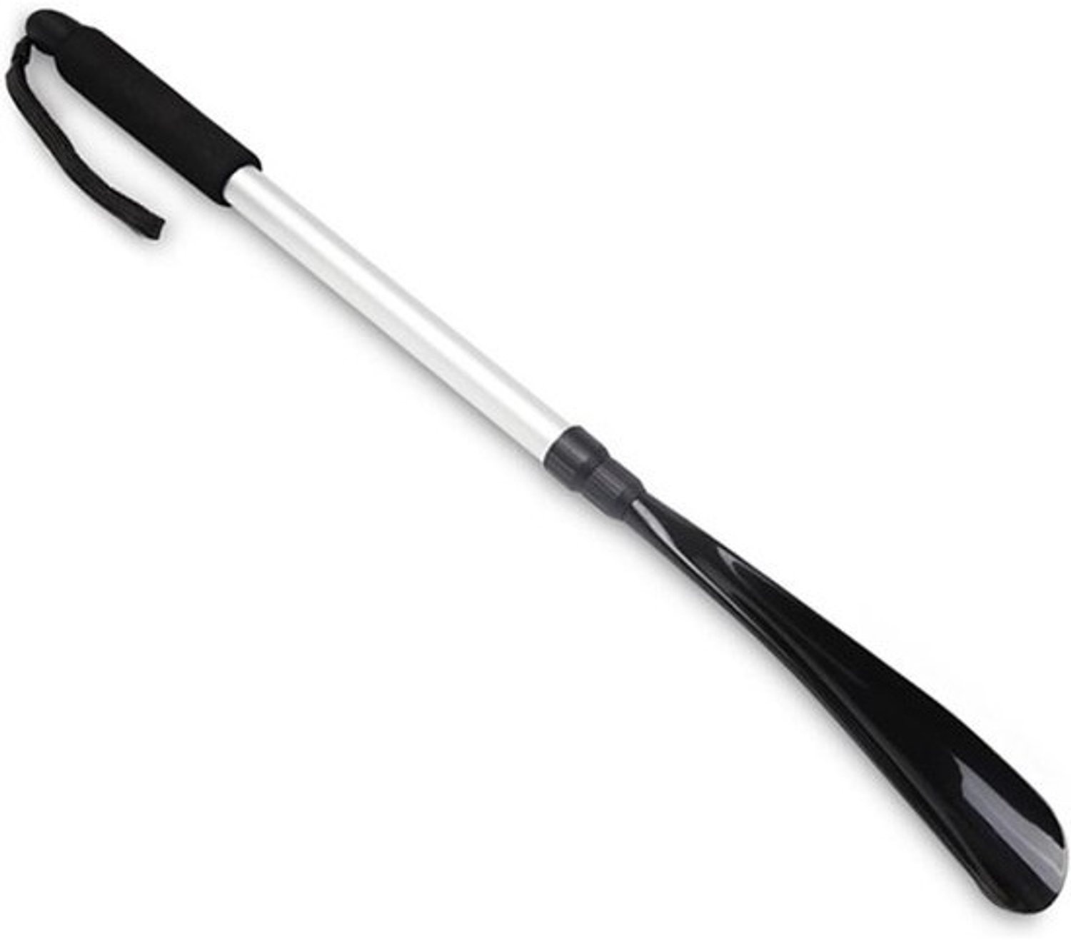 Hulpmiddel voor schoenen - Schoenlepel - Eenvoudig aantrekken - Verstelbare steel - 55-80 cm - Zwart
