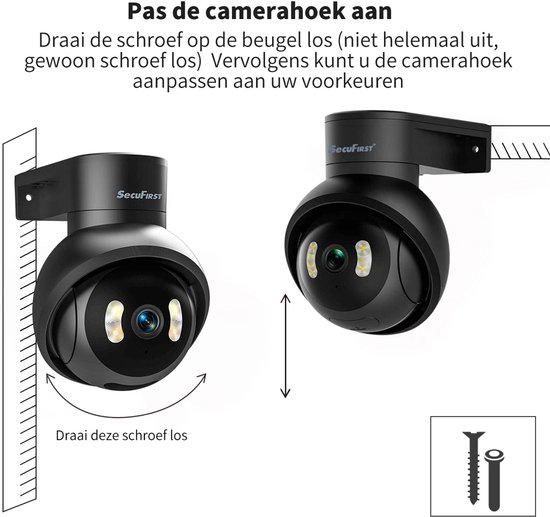 SecuFirst CWL418S Met 7 inch monitor en 1x Draaibare Beveiligingscamera - Zwart — afbeelding 2
