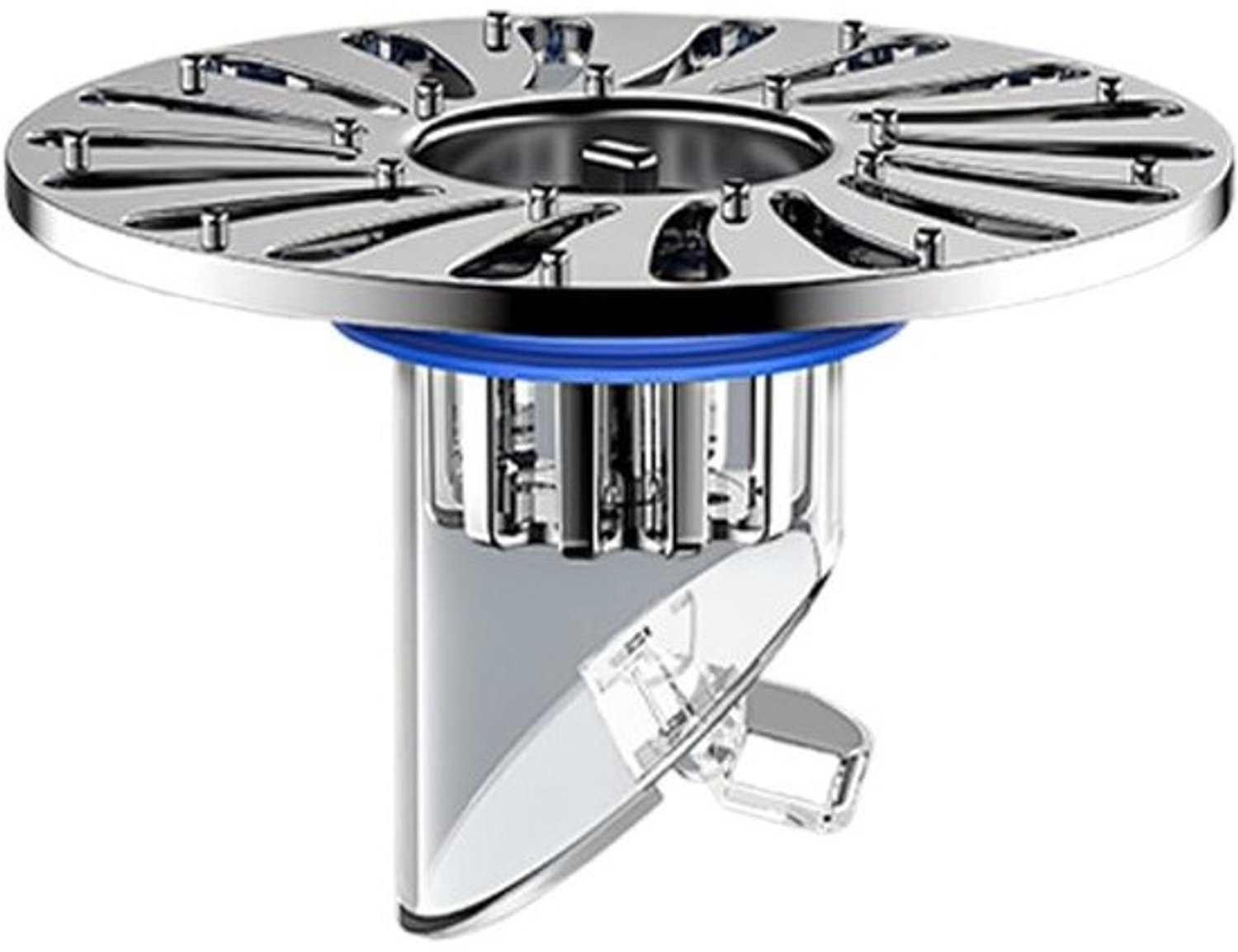 Afvoerputje met kern - Doucheafvoer - Houdt geuren tegen - Automatisch sluitmechanisme - Diameter 32-43mm - Zilver