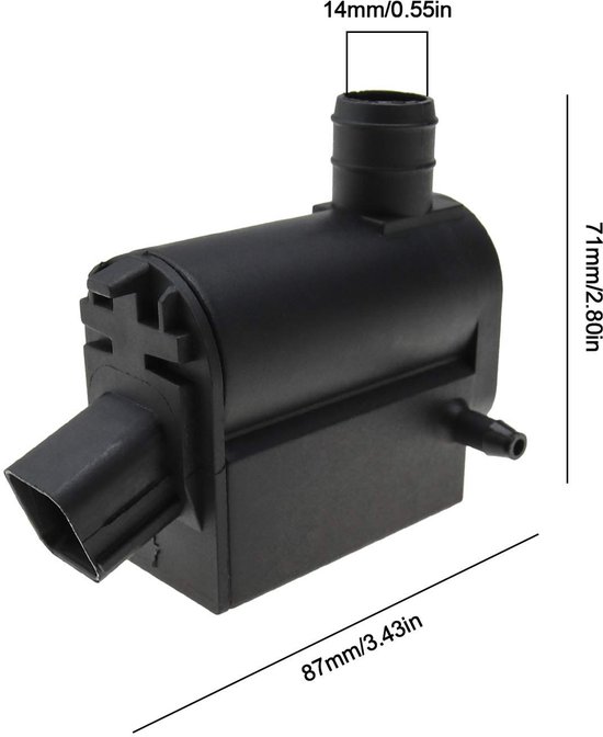 Voorruitwasmachinepomp 12V - 3-Pin Connector - Dubbele Pomp - Compatibel met Hyundai - Kunststof - Stabiele Prestaties - Ruitensproeierpomp — afbeelding 2