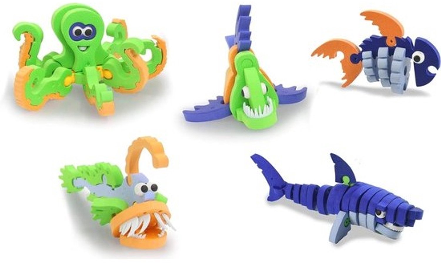 3D Soft-Steck-puzzel - Zeeënwereldpuzzel - Creatief bouwen - Zonder lijm - 26 x 31.5 x 8.3 cm