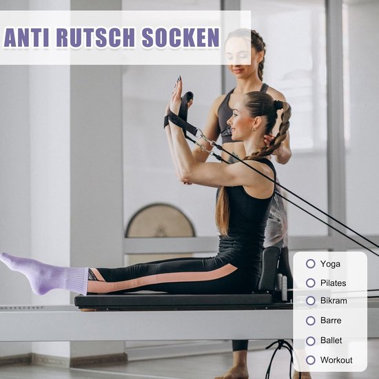 6 Paar Dames Antislip Sokken - Pilates, Yoga, Dans & Fitness — afbeelding 3