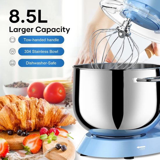 Keukenmachine met Kneedfunctie 1500W en 10 Snelheden — afbeelding 3