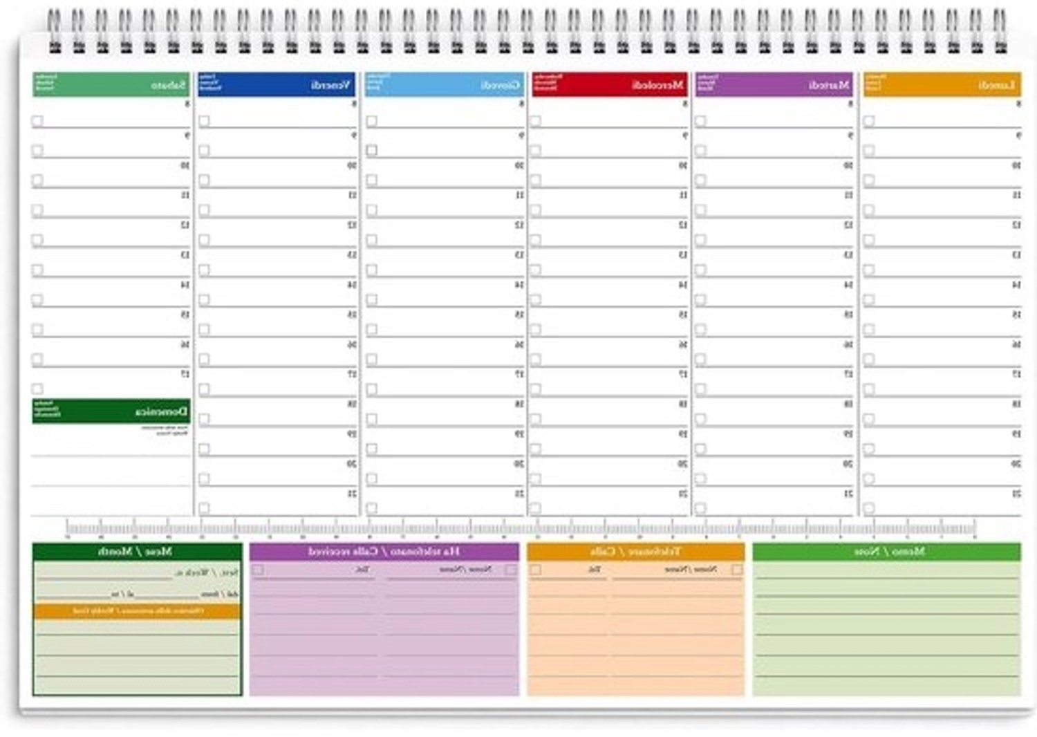 Weekplanner 2026 - Papieren planner - Afspraken beheren - Spiraalbinding - A3-formaat - Wit