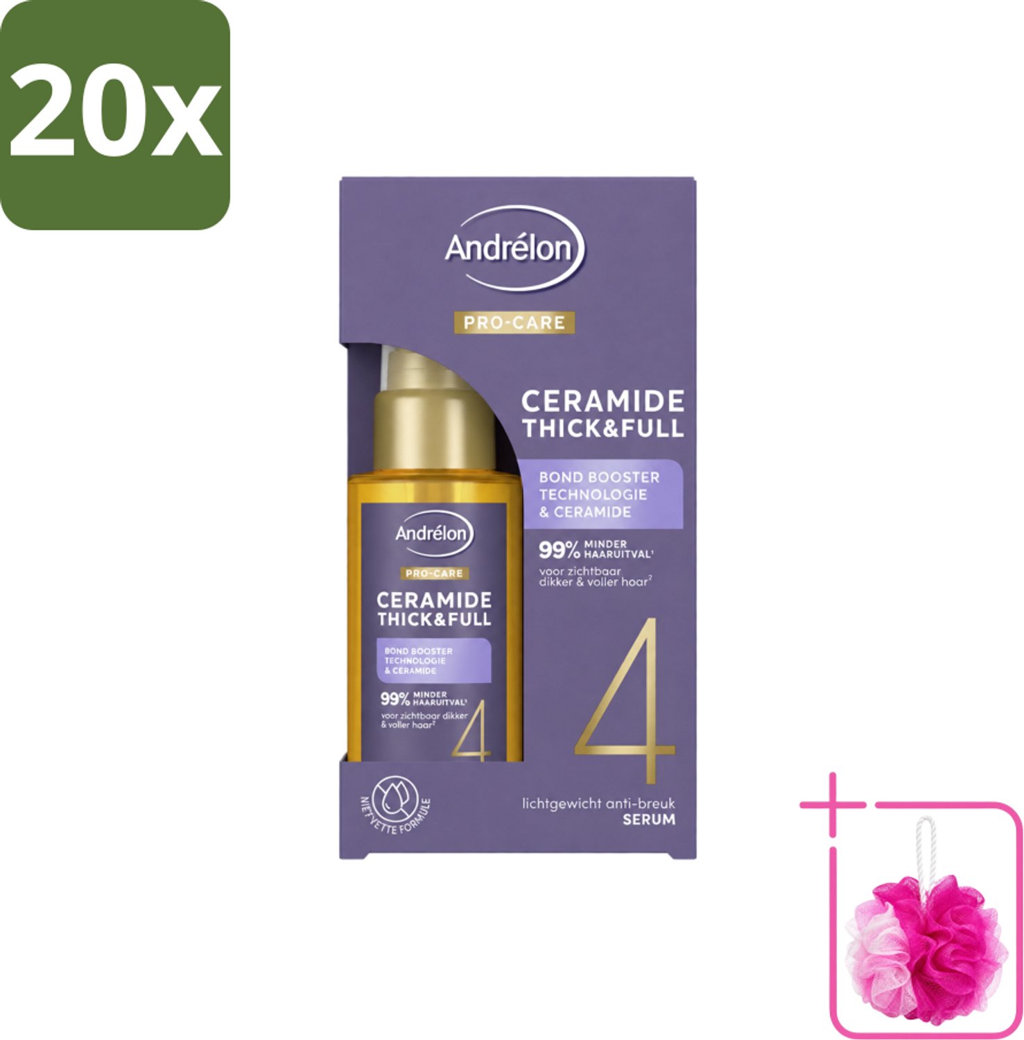 20 x Andrélon – Serum – Pro Care – 50 ml - Bulkverpakking - Fijn haar verzorging - Douchemop - Dun haar verzorging