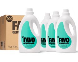 Favo Wasmiddel - Wit – 4 x 50 = 200 wasbeurten – voor stralend wit – effectief vanaf 20 °C – voordeelverpakking