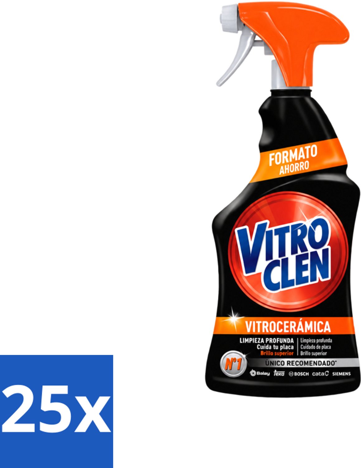 25 x Vitroclen - Keramische Kookplaatreiniger - Spray - 450 ml - Voordeelverpakking - 25 stuks