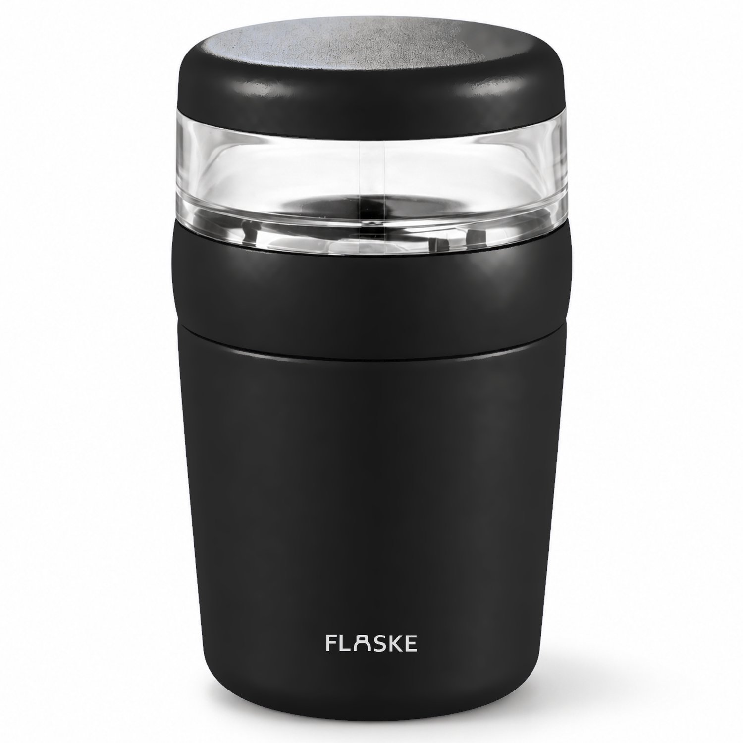 FLASKE Muesli Bowl 720ML - Yoghurtbeker To Go - Ontbijtbeker - Lunchpot - Salade Box - Voor Yoghurt, Havermout & Salade - Lekvrij & Isolerend - Zwart/Night