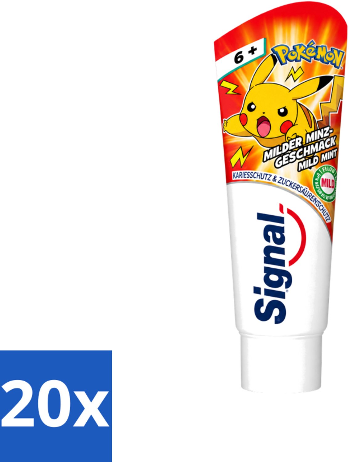 20 x Signal - Pokémon - Tandpasta - Milde Munt Smaak - Anti-Tandsteen - Kinder 6+ Jaar - 75 ml - Voordeelverpakking - 20 stuks