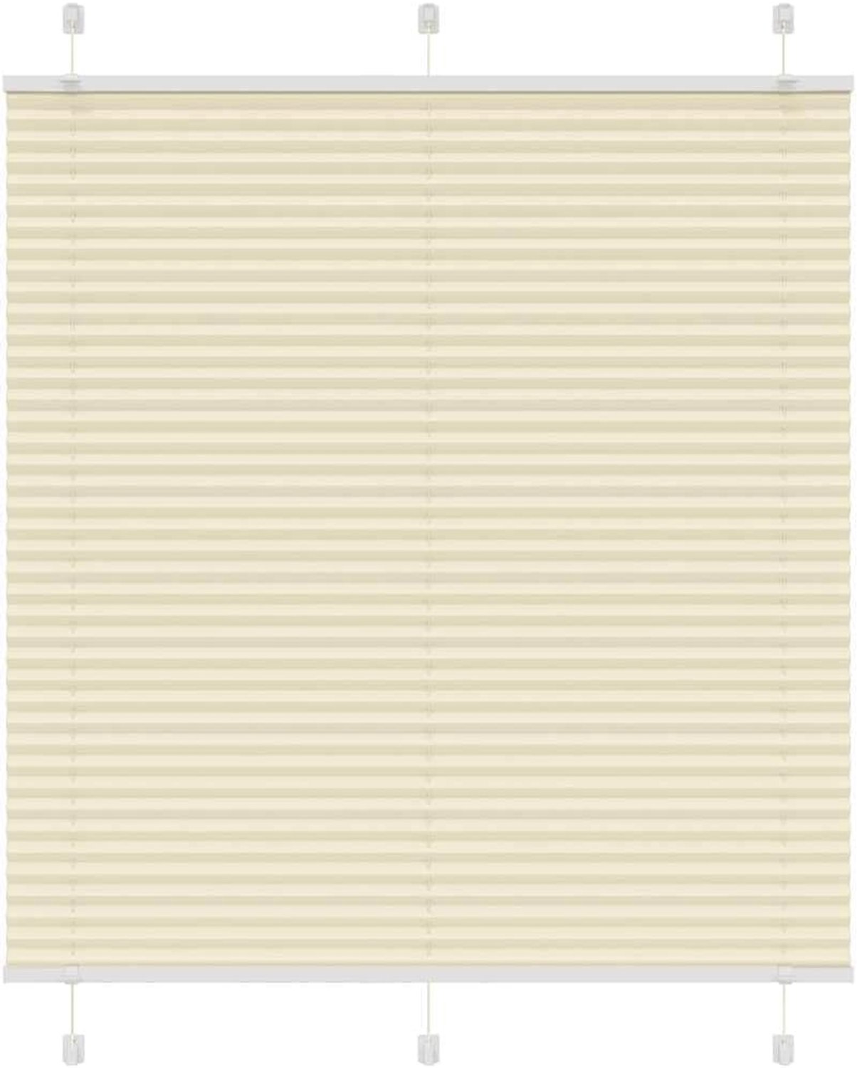 Plissé voor ramen, 100% polyester, zicht- en zonwerend, rolgordijn met klemdragers en schroeven, montage voor woonkamer, slaapkamer, kantoor