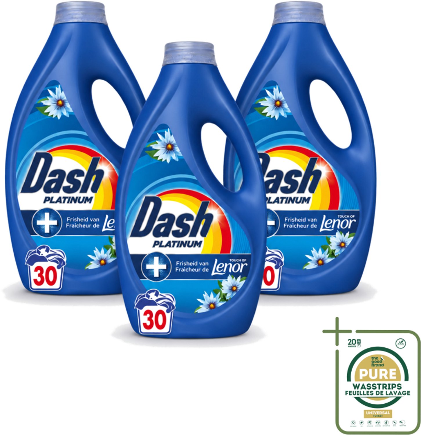 3 x Dash – Wasmiddel – Zeebries – 1350 ml - Wasstrips - Zeebries - Frisse Geur - Wasmiddel - Vlekverwijdering - Wasmiddel Voor Kleding
