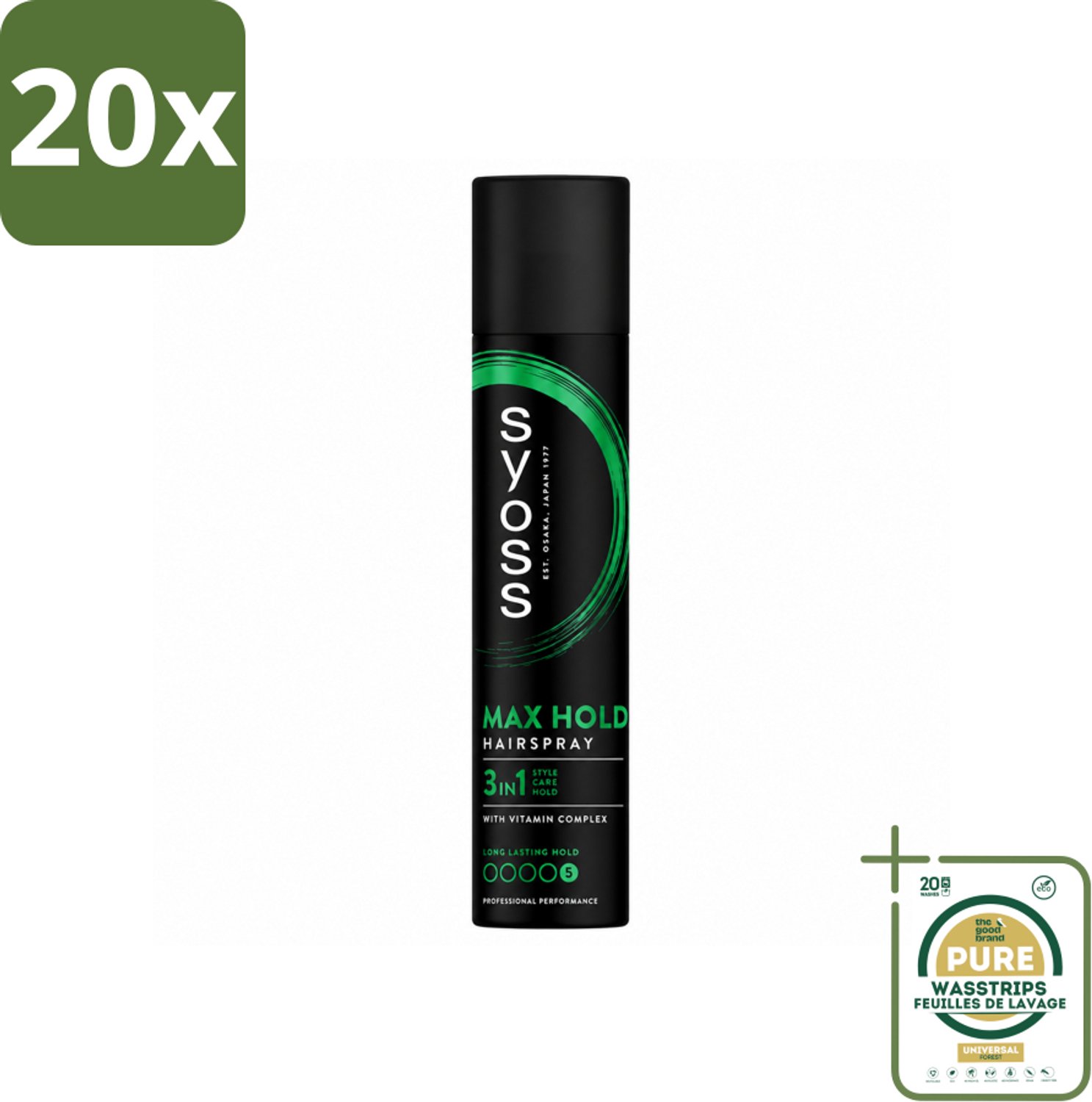 20 x Syoss - Max Hold - Haarspray - 300 ml - Wasstrips - Haarspray - Haarlak - Styling - Haartype - Haarverzorging