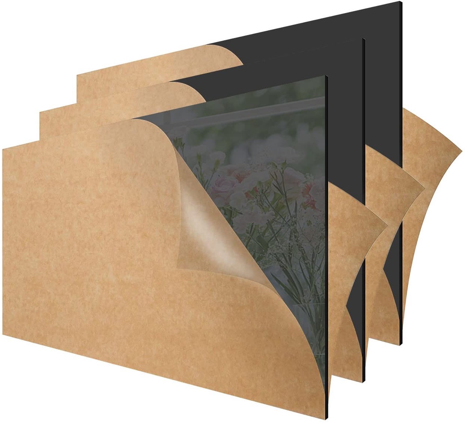 Set van 3 Zwarte Acrylplaten A4 voor Creatieve Projecten