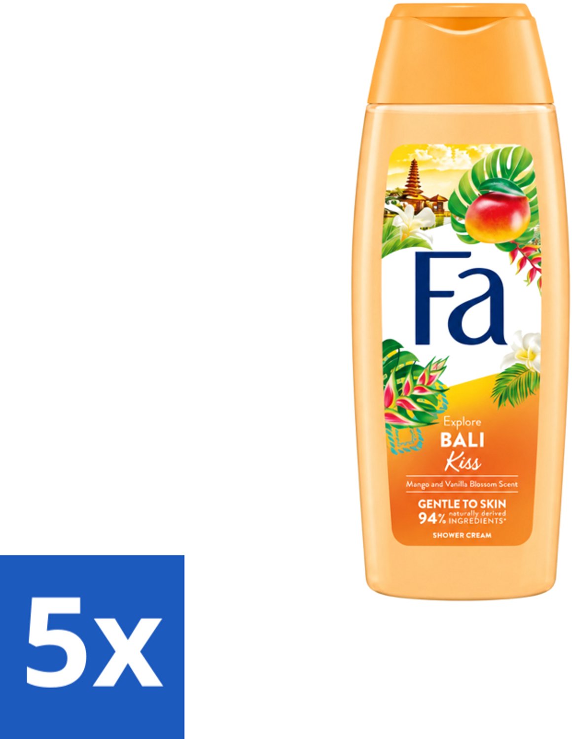 5 x Fa – Douchegel – Bali Kiss – 250 ml - Voordeelverpakking - 5 stuks