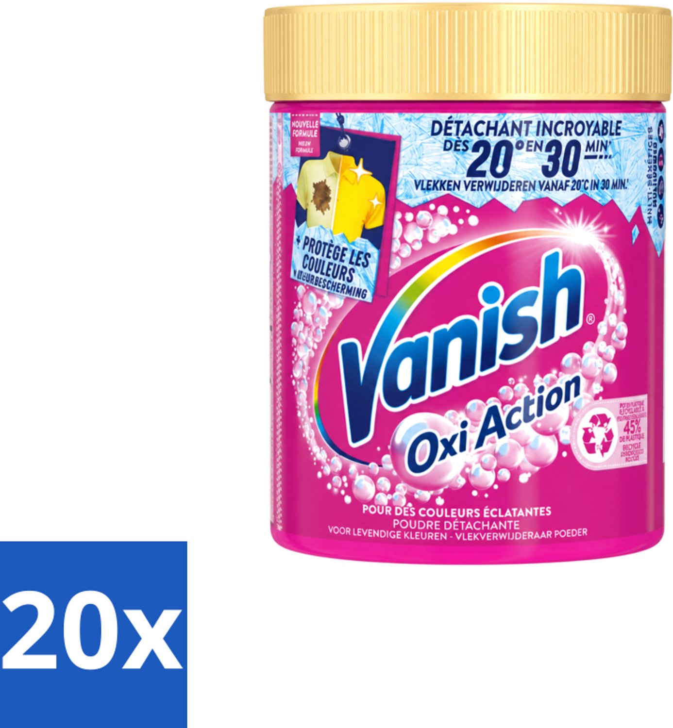 20 x Vanish – Wasbooster Poeder – Oxi Action Gekleurde Was – 470 g - Voordeelverpakking - 20 stuks