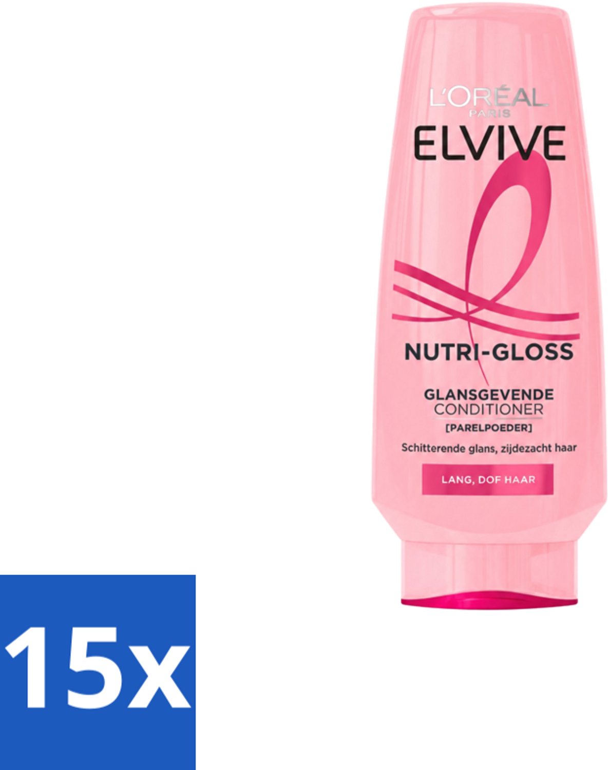 15 x L’Oréal Paris Elvive – Conditioner – Nutri Gloss – 200 ml - Voordeelverpakking - 15 stuks