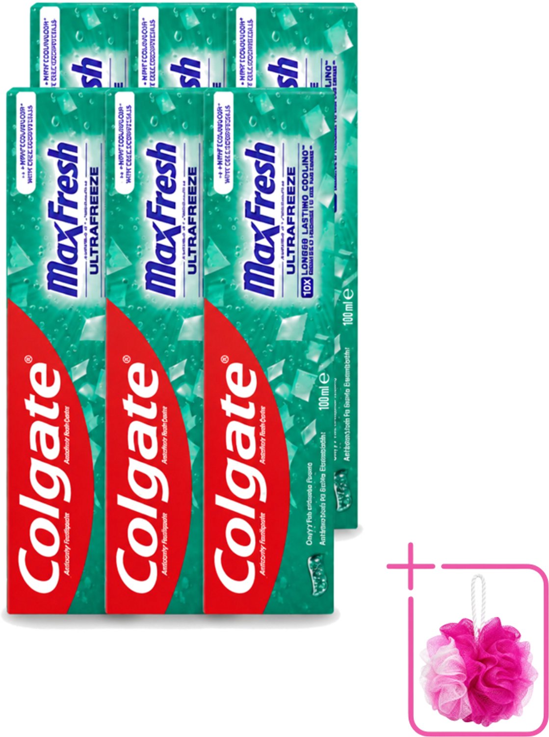 6 x Colgate - Max Fresh Clean Mint - Tandpasta - 100ml - Bulkverpakking - Tandpasta - Douchemop - Tanden reinigen