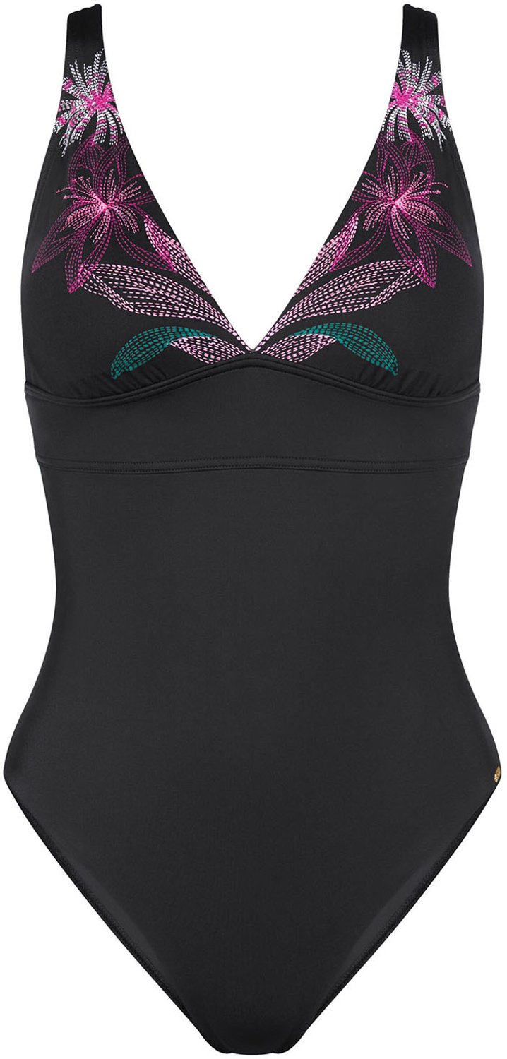 Triumph Badeanzug Red Label Summer Tropics zwarte combinatie